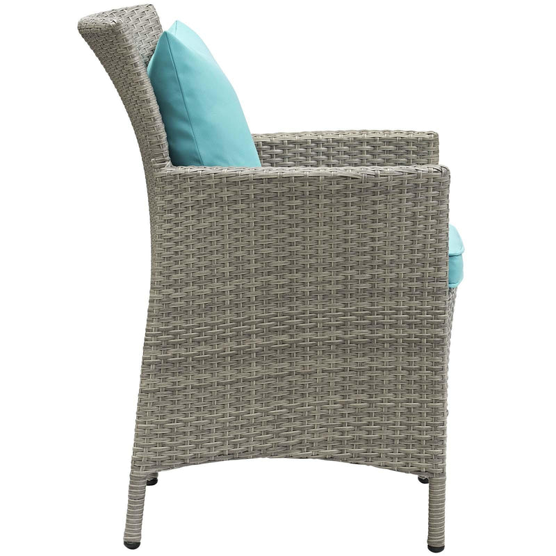 Conduit 5 Piece Outdoor Patio Wicker Rattan Dining Set