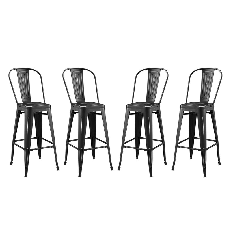 Promenade Bar Side Stool Metal Set of 4