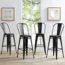 Promenade Bar Side Stool Metal Set of 4