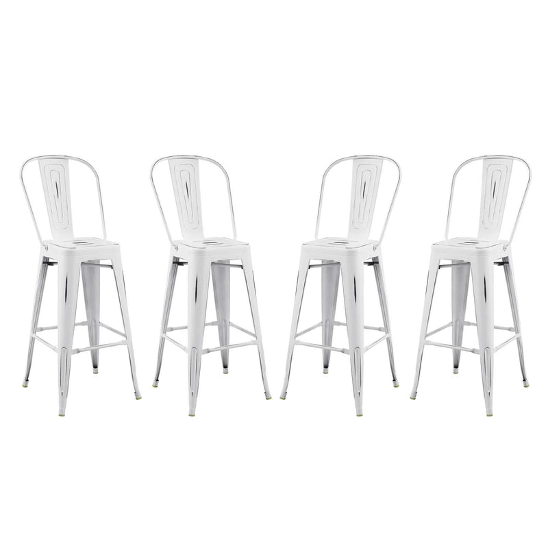 Promenade Bar Side Stool Metal Set of 4