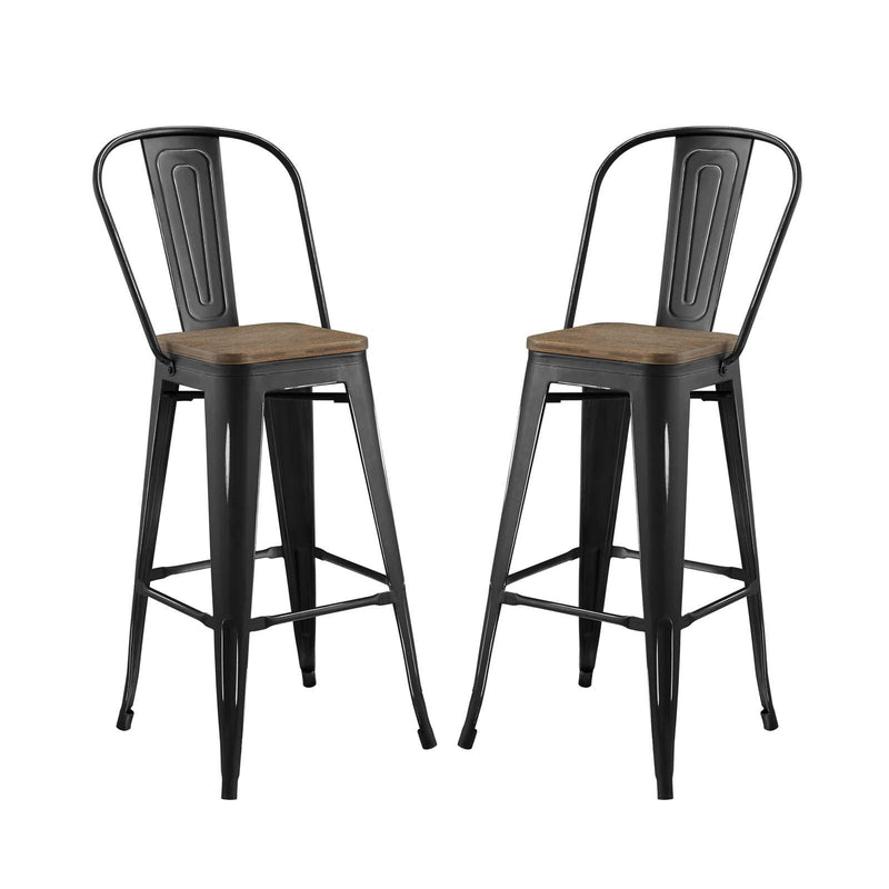 Promenade Bar Stool Metal Set of 2