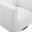 Conjure Tufted Swivel Upholstered Armchair