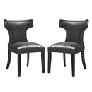 Curve Dining Chair Vinyl Set of 2