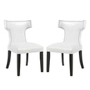 Curve Dining Chair Vinyl Set of 2