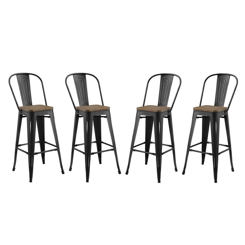 Promenade Bar Stool Metal Set of 4