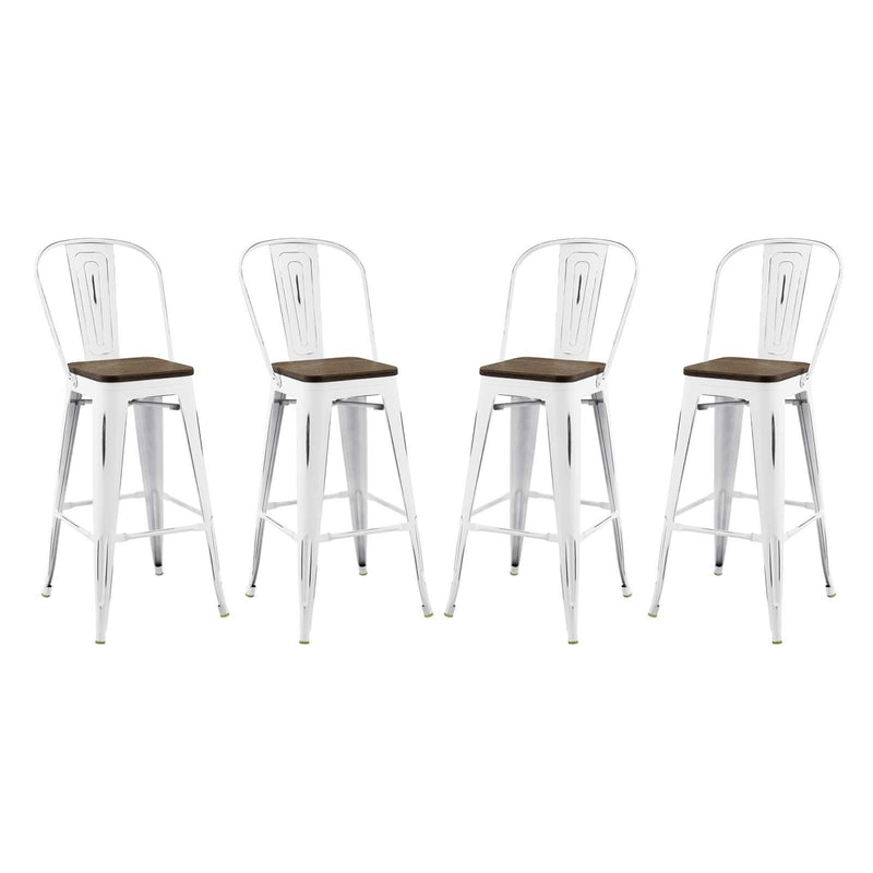 Promenade Bar Stool Metal Set of 4