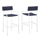 Raleigh Outdoor Patio Aluminum Bar Stool Set of 2