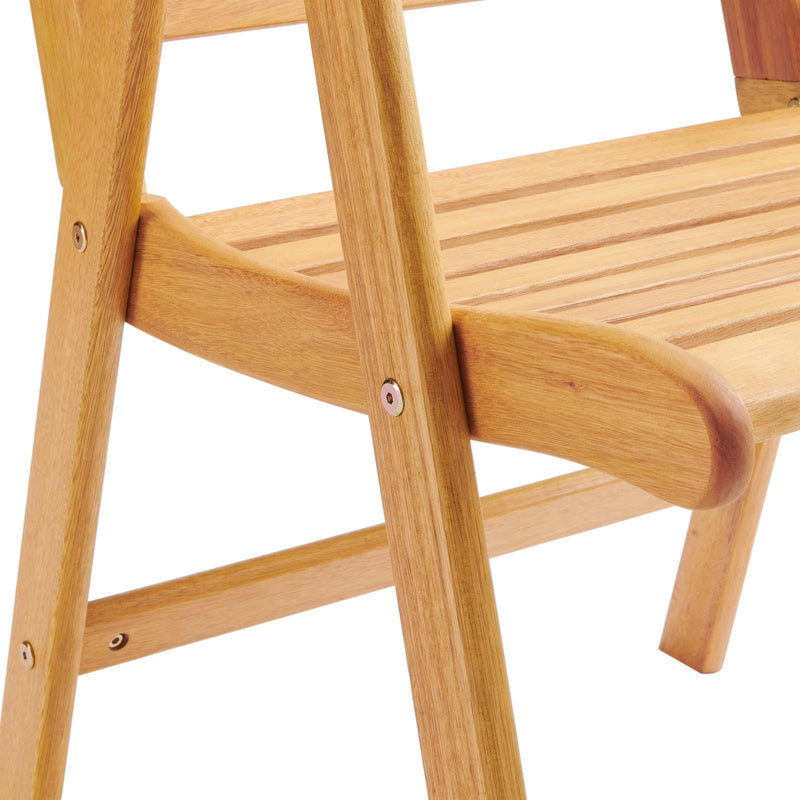 Hatteras 5 Piece Outdoor Patio Eucalyptus Wood Dining Set