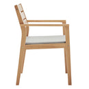 Viewscape Outdoor Patio Ash Wood Dining Armchair