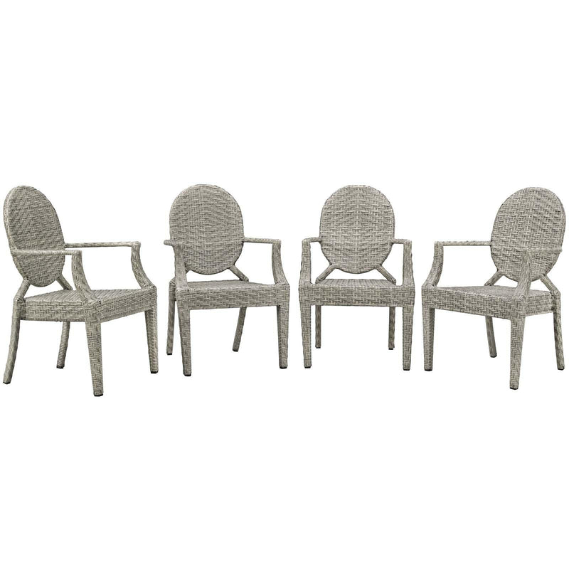 Casper Outdoor Patio Dining Armchair Set of 4