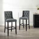 Baronet Bar Stool Upholstered Fabric Set of 2