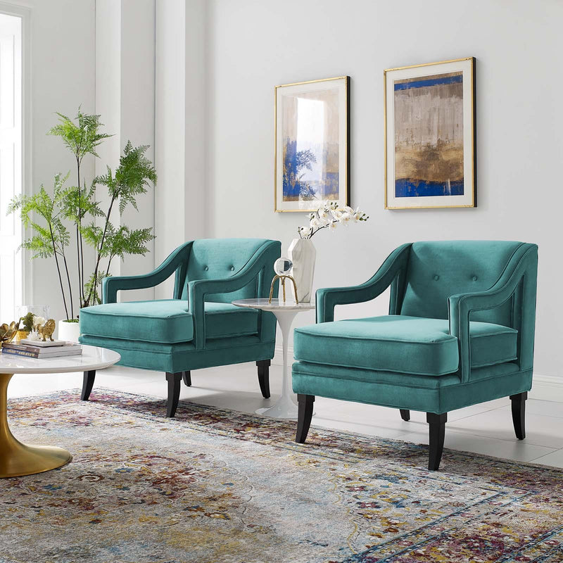 Concur Living Room Set Performance Velvet Set of 2