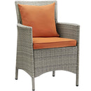 Conduit Outdoor Patio Wicker Rattan Dining Armchair Set of 4