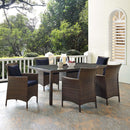 Conduit 7 Piece Outdoor Patio Wicker Rattan Dining Set
