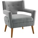 Sheer Upholstered Fabric Armchair