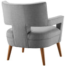 Sheer Upholstered Fabric Armchair Set of 2