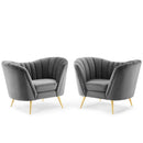 Opportunity Performance Velvet Armchair Set of 2