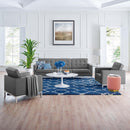 Loft 3 Piece Tufted Upholstered Faux Leather Set