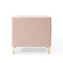Shift Channel Tufted Performance Velvet Armchair