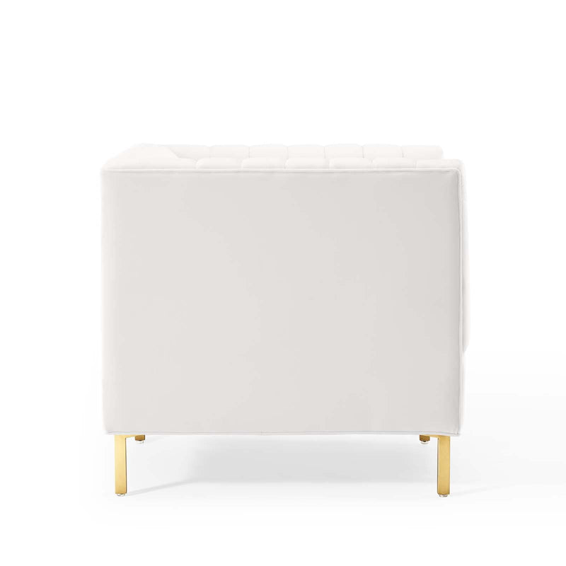 Shift Channel Tufted Performance Velvet Armchair
