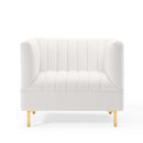 Shift Channel Tufted Performance Velvet Armchair