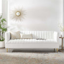 Shift Channel Tufted Performance Velvet Sofa