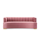 Encompass Channel Tufted Performance Velvet Curved Sofa
