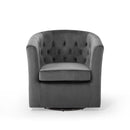 Prospect Tufted Performance Velvet Swivel Armchair