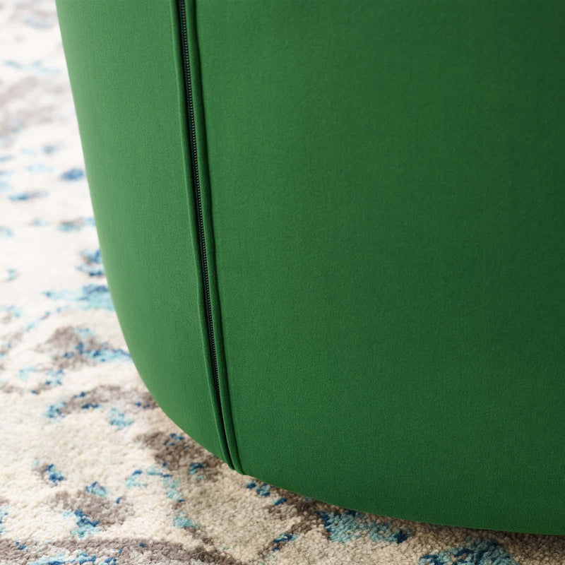 Prospect Tufted Performance Velvet Swivel Armchair