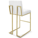 Privy Gold Stainless Steel Performance Velvet Bar Stool Set of 2
