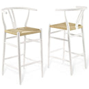 Amish Wood Bar Stool Set of 2