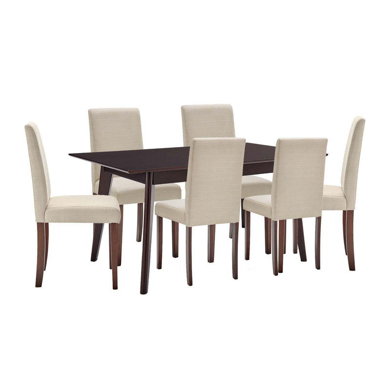 Prosper 7 Piece Upholstered Fabric Dining Set