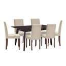 Prosper 7 Piece Upholstered Fabric Dining Set