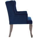 Realm French Vintage Dining Performance Velvet Armchair - Michael's Discount Furniture