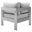 Shore Sunbrella� Fabric Aluminum Outdoor Patio Corner Sofa