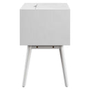 Ember Wood Nightstand With USB Ports