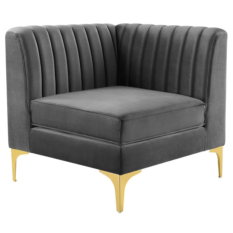 Triumph Channel Tufted Performance Velvet 3-Seater Sofa