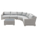 Conway Sunbrella� Outdoor Patio Wicker Rattan 5-Piece Sectional Sofa Set