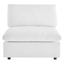 Commix Down Filled Overstuffed Performance Velvet Armless Chair