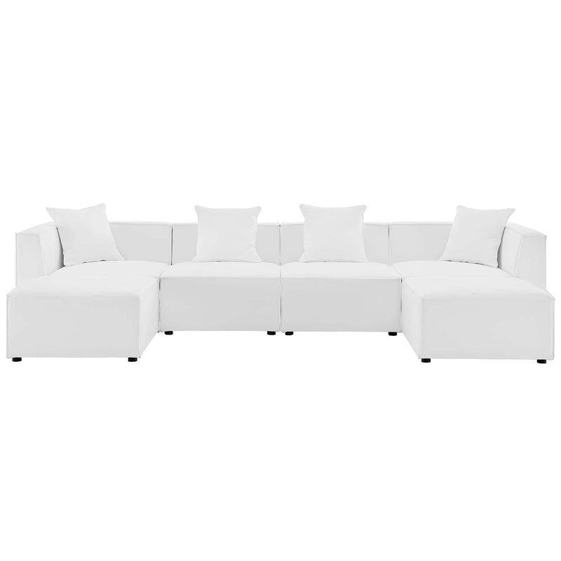 Saybrook Outdoor Patio Upholstered 6-Piece Sectional Sofa