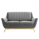 Winsome Channel Tufted Performance Velvet Loveseat