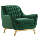 Winsome Channel Tufted Performance Velvet Armchair