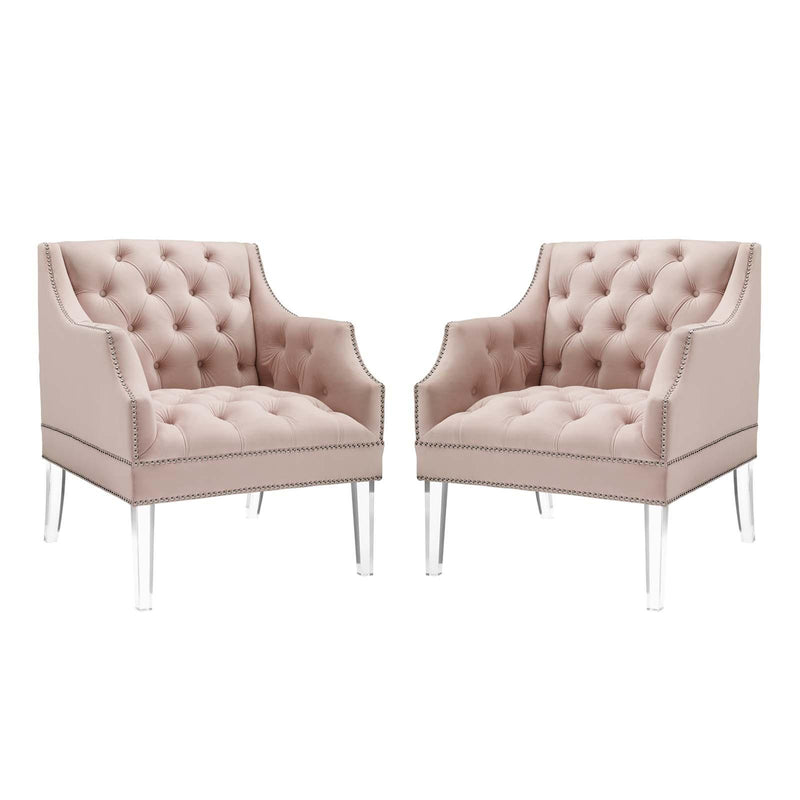 Proverbial Armchair Performance Velvet Set of 2