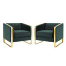 Visualize Armchair Performance Velvet Set of 2