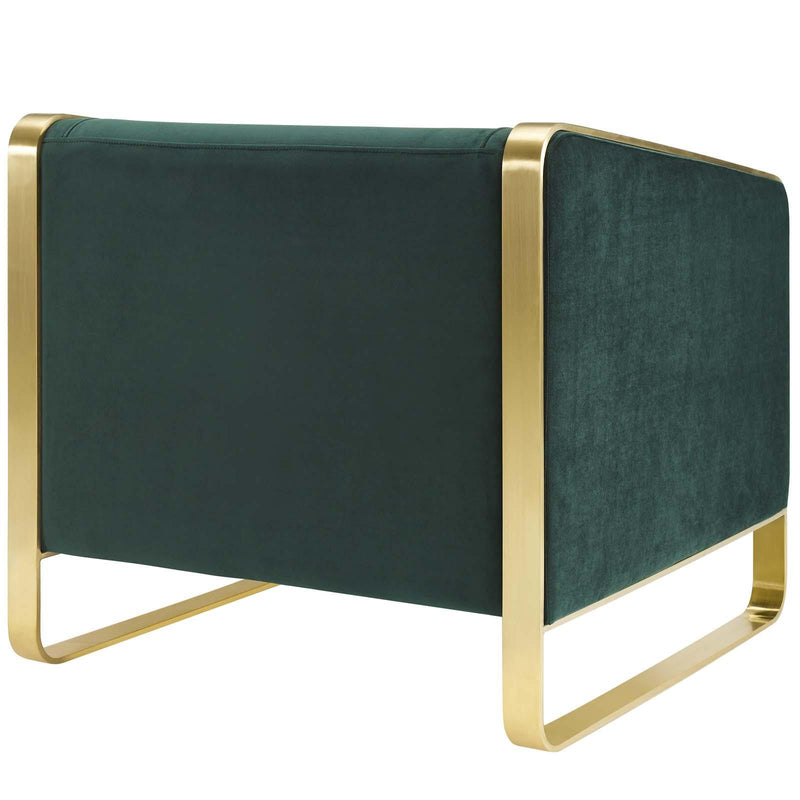 Visualize Accent Club Lounge Performance Velvet Armchair