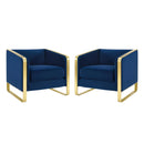 Visualize Armchair Performance Velvet Set of 2