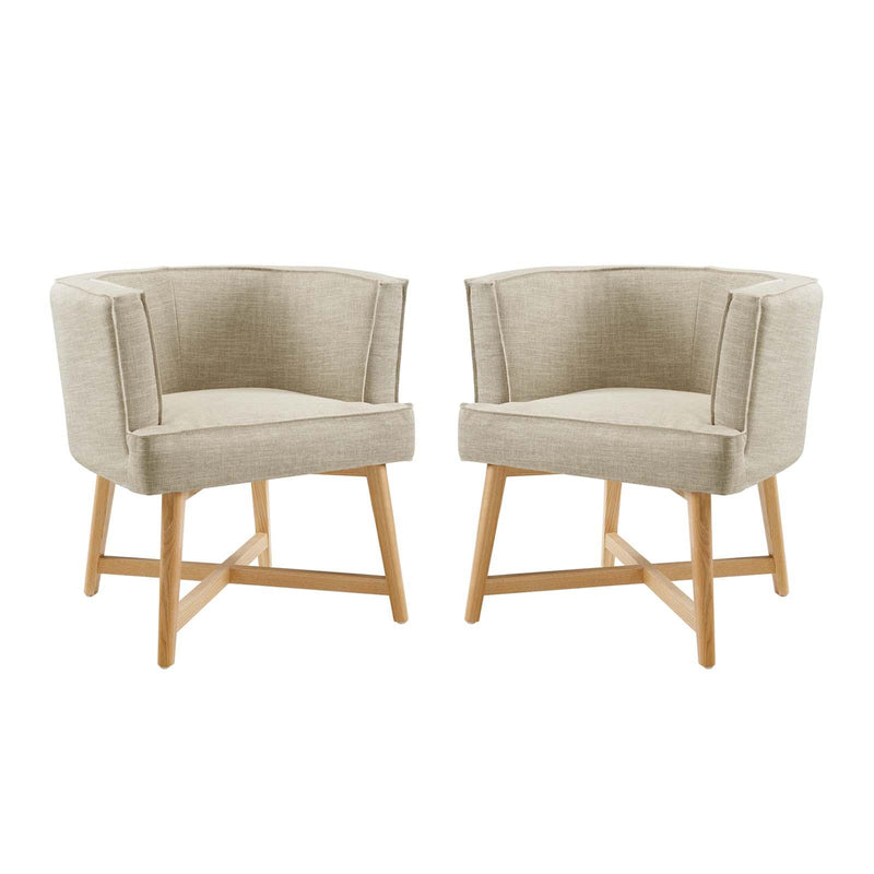 Anders Accent Chair Upholstered Fabric Set of 2