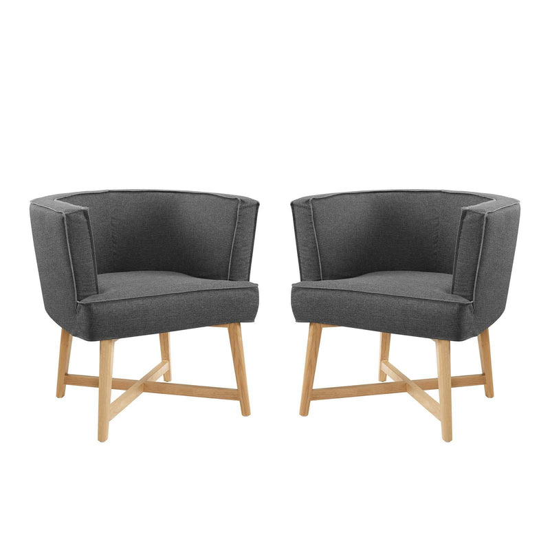 Anders Accent Chair Upholstered Fabric Set of 2