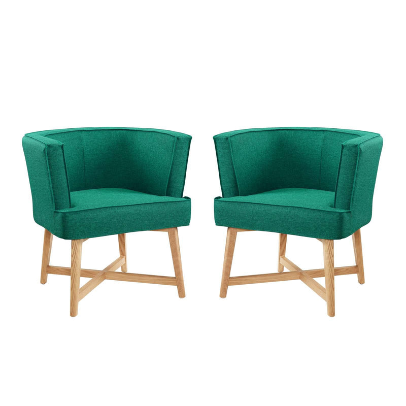 Anders Accent Chair Upholstered Fabric Set of 2