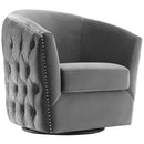 Rogue Swivel Performance Velvet Armchair